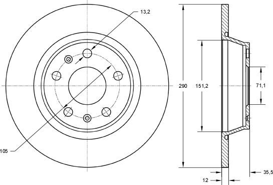 TOMEX brakes TX 72-33 - Bremžu diski www.autospares.lv