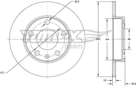 TOMEX brakes TX 72-26 - Bremžu diski www.autospares.lv