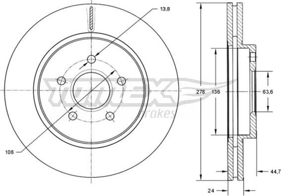 TOMEX brakes TX 72-27 - Bremžu diski www.autospares.lv