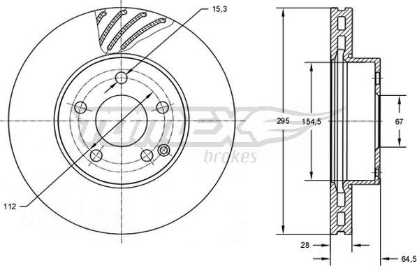 TOMEX brakes TX 72-76 - Bremžu diski www.autospares.lv