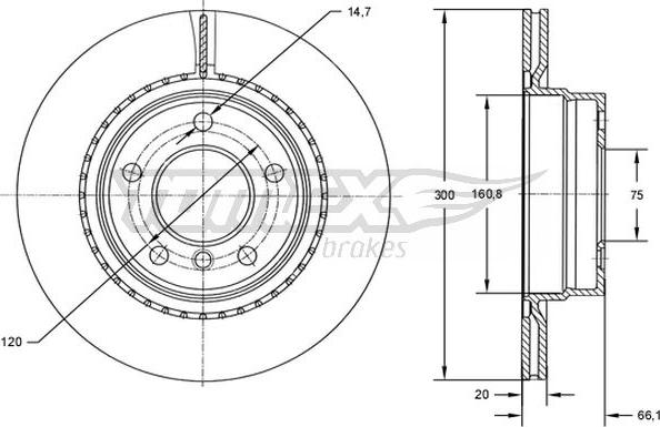 TOMEX brakes TX 72-72 - Bremžu diski autospares.lv