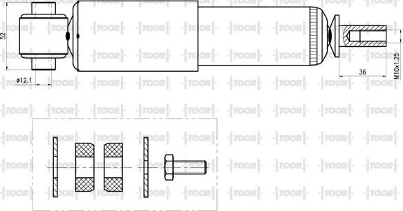 TOOR SG54100 - Amortizators autospares.lv