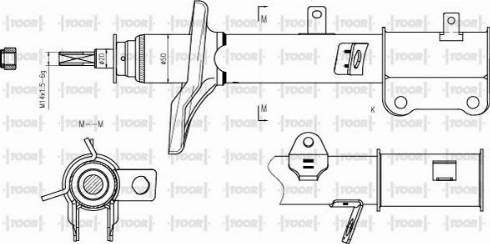 TOOR SG54330 - Shock Absorber www.autospares.lv