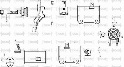 TOOR SG54331 - Shock Absorber www.autospares.lv