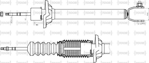 TOOR SG54230 - Shock Absorber www.autospares.lv