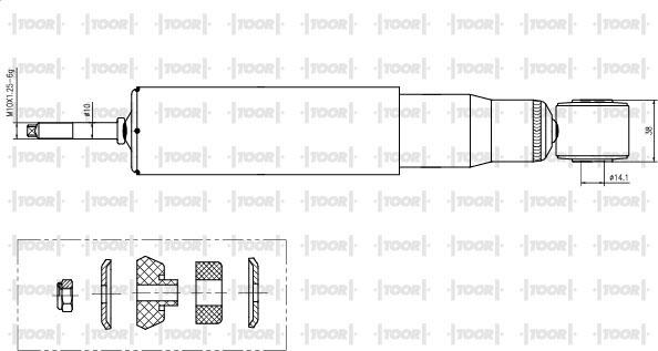 TOOR SG53690 - Amortizators autospares.lv