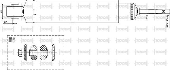 TOOR SG53650 - Amortizators autospares.lv