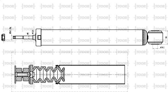 TOOR SG53800 - Amortizators www.autospares.lv