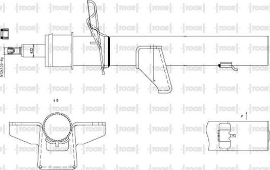 TOOR SG57740 - Shock Absorber www.autospares.lv