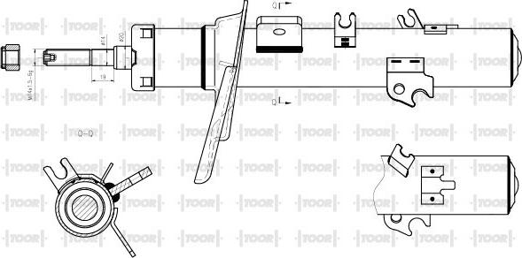 TOOR SG19611 - Amortizators www.autospares.lv