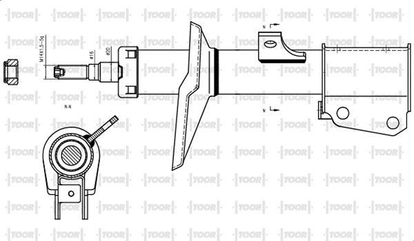 TOOR SG14350 - Amortizators autospares.lv