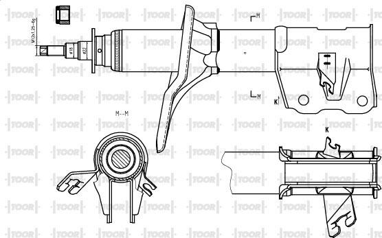 TOOR SG15511 - Amortizators www.autospares.lv