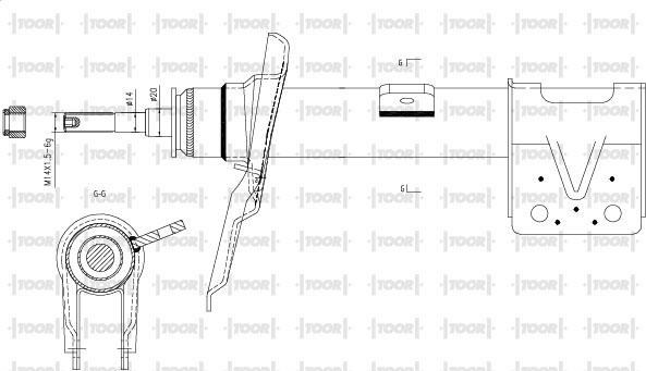 TOOR SG15161 - Амортизатор www.autospares.lv