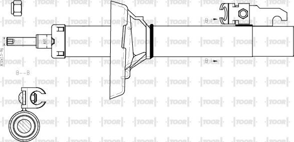 TOOR SG16080 - Amortizators www.autospares.lv