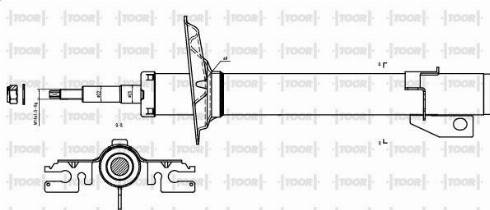 TOOR SG16070 - Shock Absorber www.autospares.lv