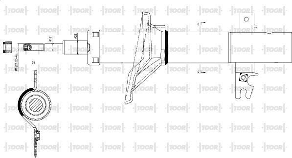 TOOR SG16780 - Shock Absorber www.autospares.lv