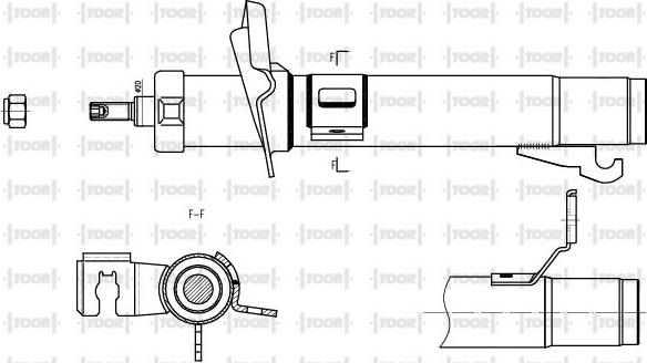 TOOR SG10940 - Amortizators autospares.lv