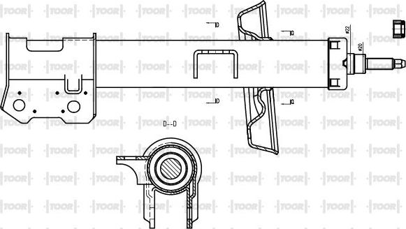 TOOR SG10900 - Shock Absorber www.autospares.lv