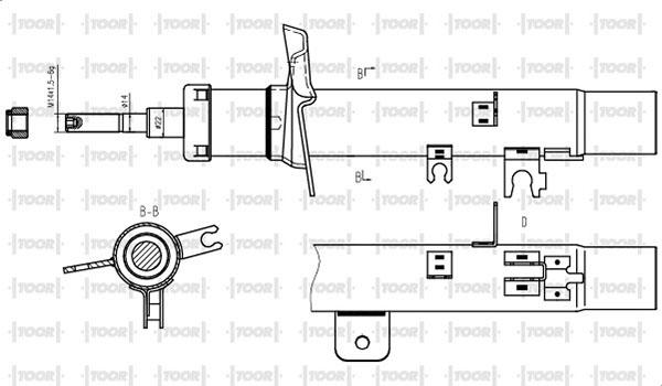 TOOR SG10520 - Amortizators www.autospares.lv