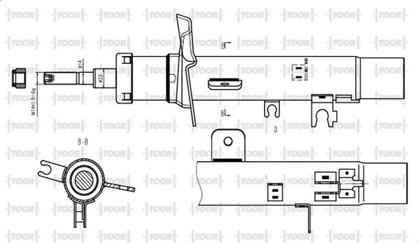 TOOR SG10521 - Shock Absorber www.autospares.lv