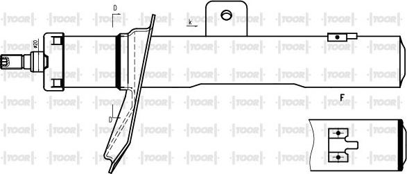 TOOR SG10690 - Amortizators autospares.lv