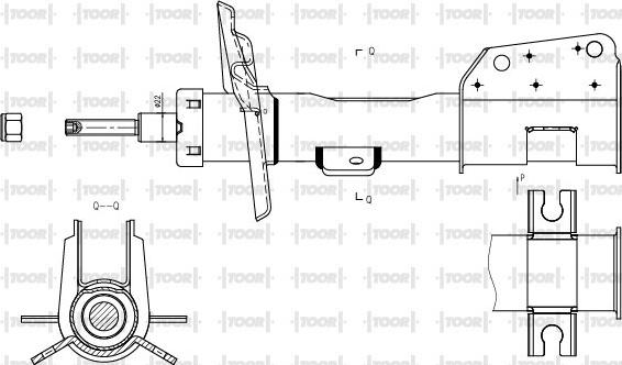 TOOR SG10730 - Amortizators autospares.lv