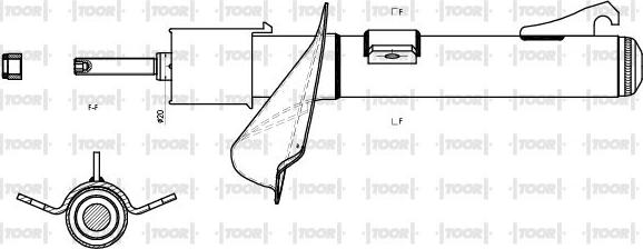 TOOR SG11950 - Amortizators autospares.lv