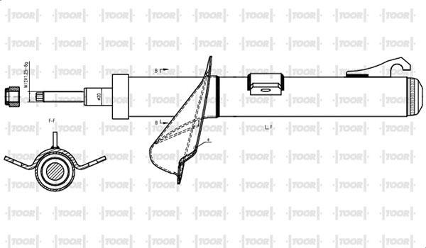 TOOR SG11970 - Amortizators autospares.lv