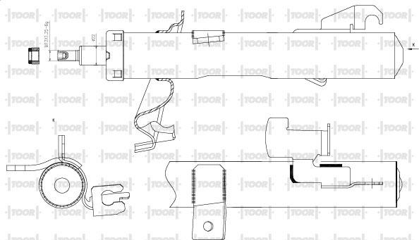 TOOR SG11591 - Shock Absorber www.autospares.lv