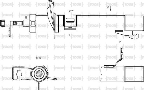 TOOR SG11540 - Amortizators www.autospares.lv