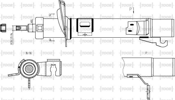 TOOR SG11541 - Amortizators autospares.lv