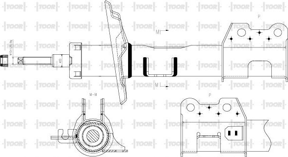 TOOR SG11650 - Amortizators autospares.lv