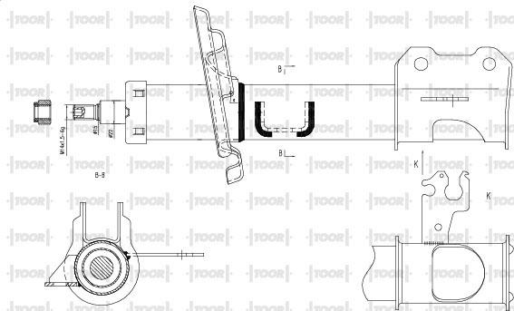 TOOR SG11681 - Shock Absorber www.autospares.lv