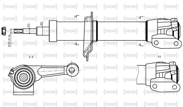 TOOR SG11041 - Amortizators www.autospares.lv