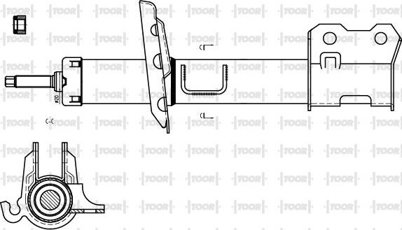 TOOR SG11010 - Shock Absorber www.autospares.lv