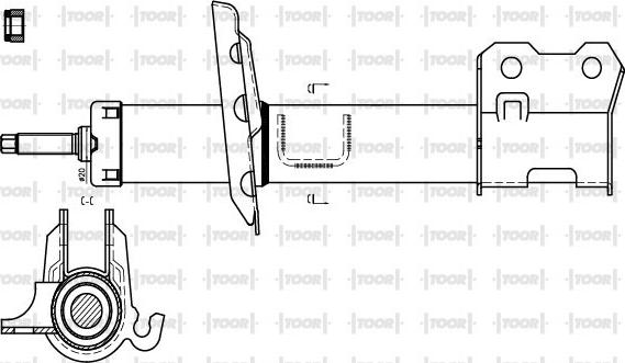 TOOR SG11011 - Shock Absorber www.autospares.lv