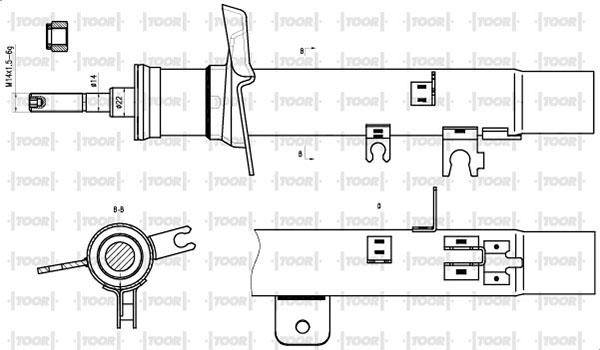 TOOR SG11380 - Amortizators www.autospares.lv