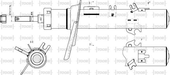 TOOR SG11330 - Amortizators www.autospares.lv