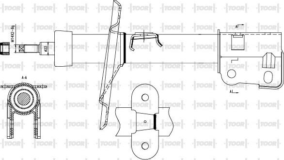 TOOR SG11250 - Shock Absorber www.autospares.lv