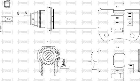 TOOR SG11740 - Amortizators autospares.lv