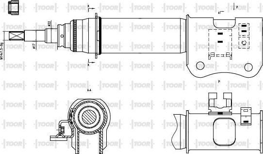 TOOR SG11741 - Amortizators autospares.lv