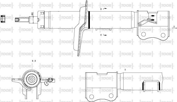 TOOR SG11731 - Shock Absorber www.autospares.lv