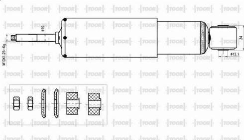 TOOR SG12300 - Amortizators www.autospares.lv