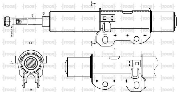 TOOR SG12230 - Амортизатор www.autospares.lv