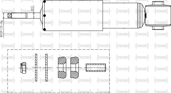 TOOR SG17080 - Amortizators www.autospares.lv