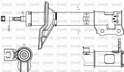 TOOR SO54550 - Shock Absorber www.autospares.lv