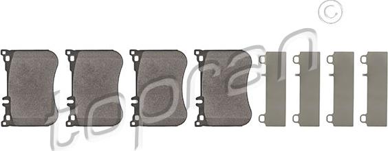 Topran 409 689 - Bremžu uzliku kompl., Disku bremzes www.autospares.lv