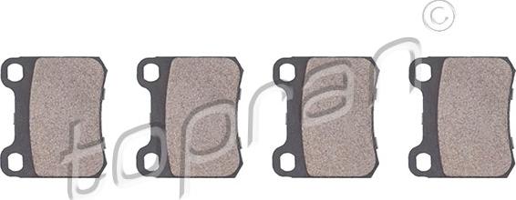 Topran 400 417 - Brake Pad Set, disc brake www.autospares.lv