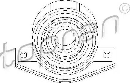 Topran 400 126 - Подшипник карданного вала, центральная подвеска www.autospares.lv