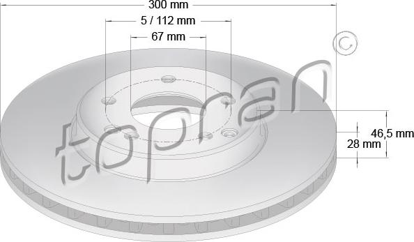 Topran 400 855 - Bremžu diski www.autospares.lv